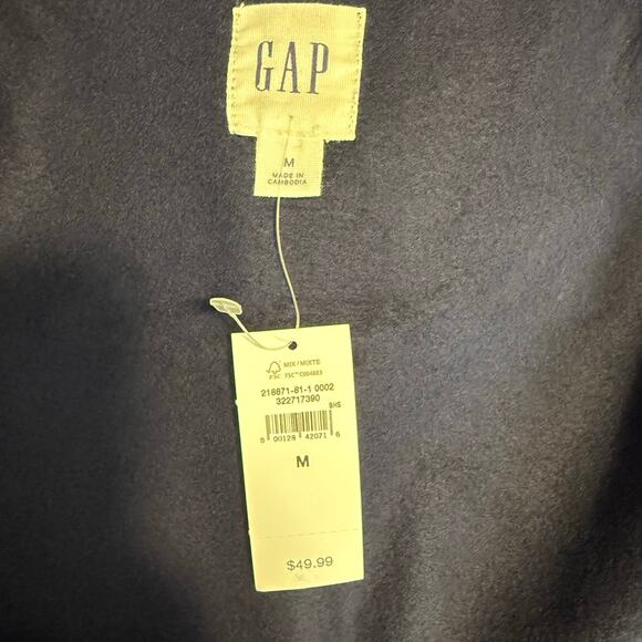 Relaxed Gap Logo Zip Hoodie, Blue, M, 218871 - Picture 3 of 4